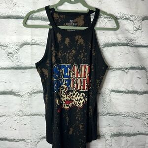 Southern Bliss Star Spangled Babe Acid Wash Tank - Size L NWOT